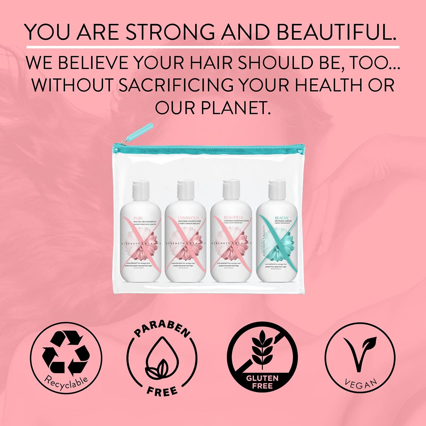 Strength x Beauty 4 pc. Beachy Kit | Fine to Medium Hair