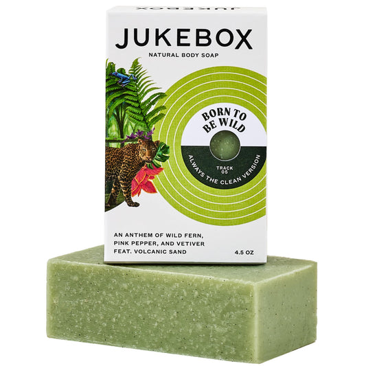 JUKEBOX Soap,Born to Be Wild Scent, Natural Bar Soap for Women, Medium Scrub, Cold Process, Bath Soap, No Harmful Ingredients, All Skin Types, Wild