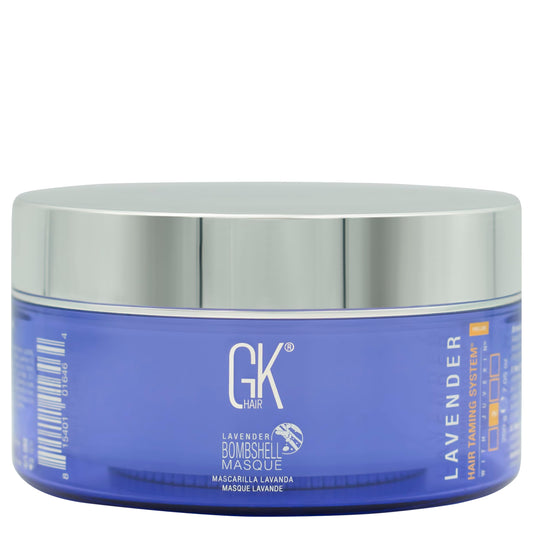 GK HAIR Global Keratin Lavender Bombshell Masque (7.05 Fl Oz/200 g) Semi-Permanent Long Lasting Hair Toning Color Pigments Moisturizing Styling