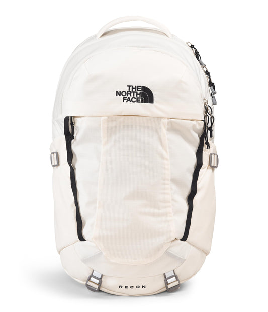 The North Face Women's Recon Everyday Laptop Backpack - Commuter Travel Bag, 16" Laptop Sleeve, Water-Repellent, Gardenia White/TNF Black-NPF, One Size