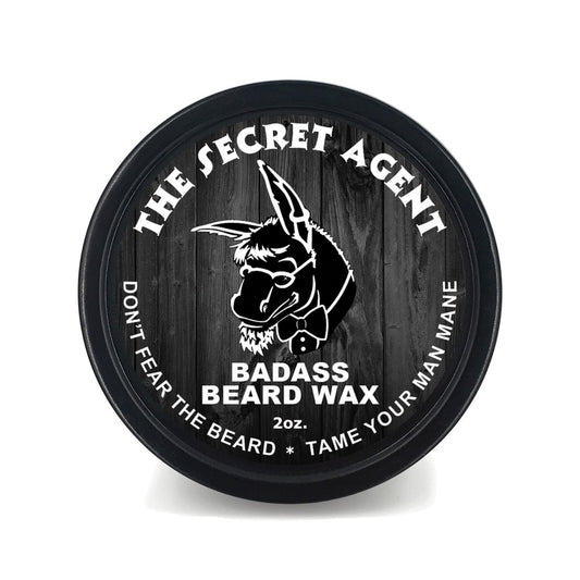 Badass Beard Care Beard Wax For Men - The Secret Agent, 2 oz - Softens Beard Hair, Leaves Your Beard Looking and Feeling More Dense Beauty and Personal Care Badass Beard Care