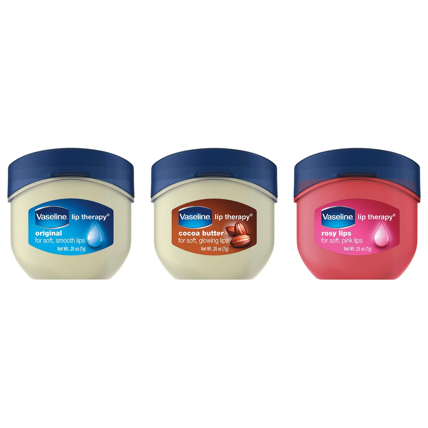 Vaseline Lip Therapy For Dry Chapped Lips Original Mini Hydrating Balm, 0.25 oz