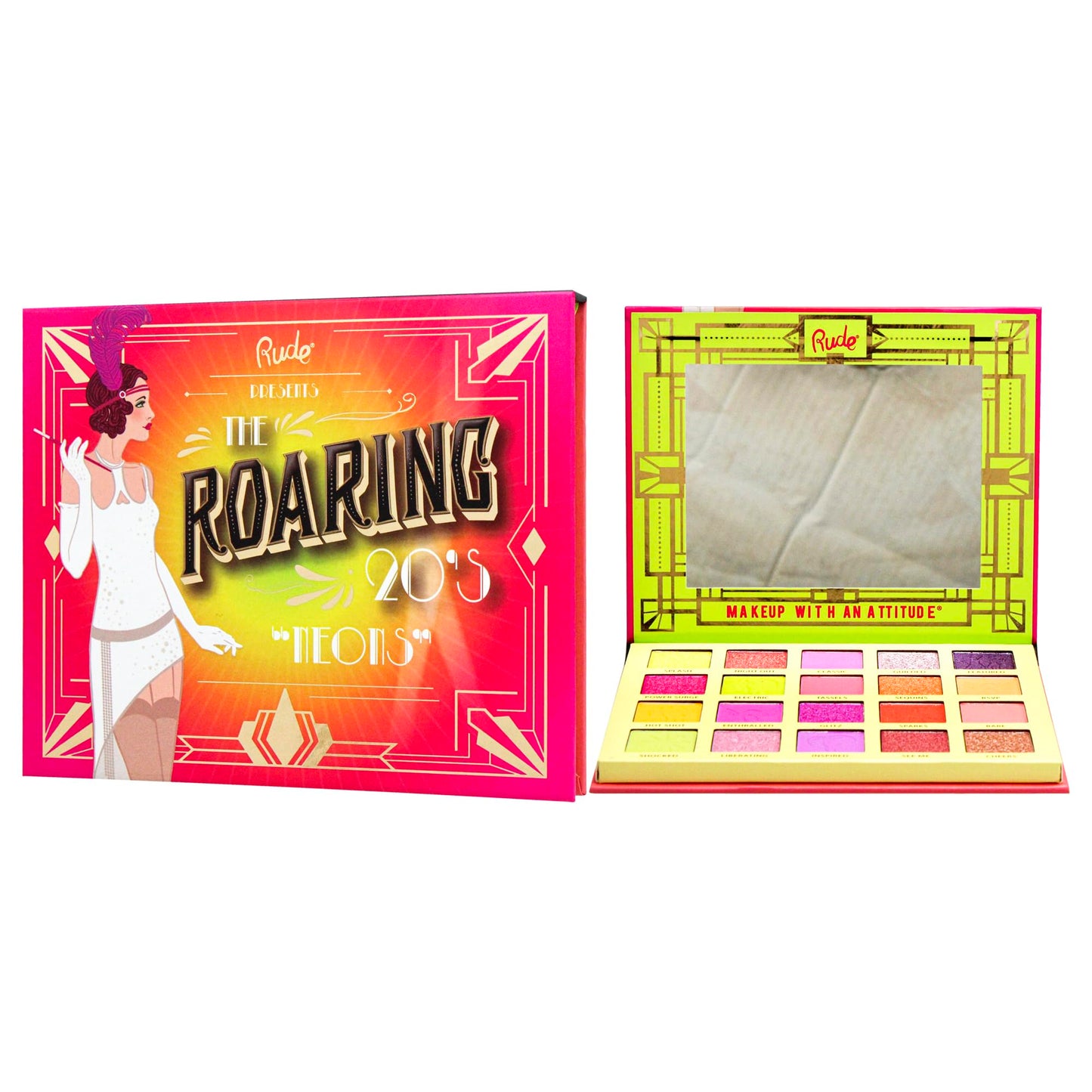The Roaring 20s Eyeshadow Palette - Neons by Rude Cosmetics for Women - 0.85 oz Eye Shadow