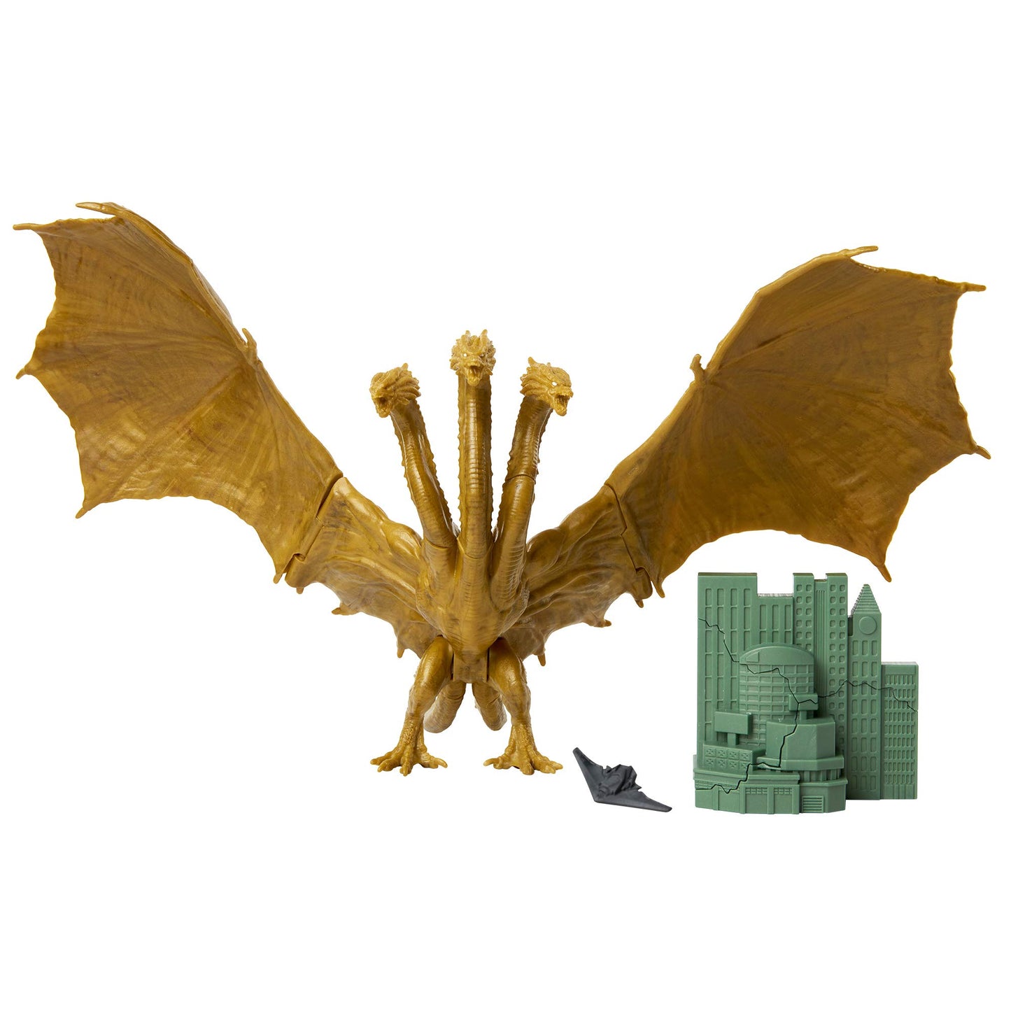Godzilla King of The Monsters: 6" King Ghidorah Articulated Action Figure with Argo Jet & Destructible City