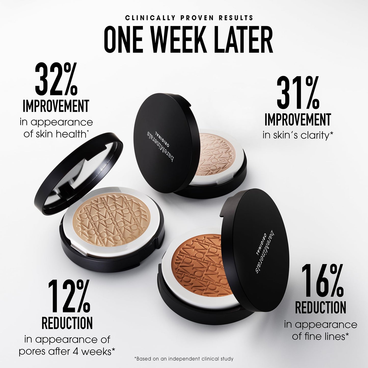 bareMinerals Original Pressed Powder Foundation Mineral SPF 15 - Talc-Free, Natural Matte Finish, Buildable Coverage, Vegan, Clean Beauty