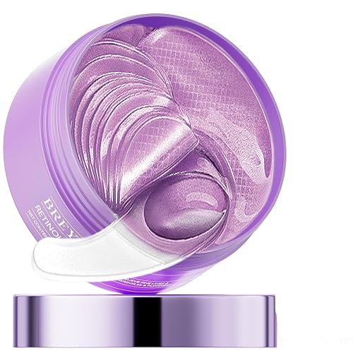 BREYLEE Retinol Eye Mask Under Eye Patches with Retinol, Collagen & Hyaluronic Acid, Reduce Puffy Eyes, Dark Circles, Wrinkles & Fine Lines