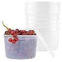 BluShine [12 Sets - 64 oz.] Plastic Deli Food Storage Containers with Airtight Leak Proof Lids - Washable And Reusable - Recyclable BPA-Free…