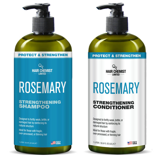 Hair Chemist Protect & Strengthen Rosemary Shampoo & Conditioner Set, 2?PC 33.8 oz Each - Strengthening, Breakage?Reducing Formula for Weak, Brittle Beauty & Personal Care Hair Chemist