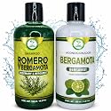 Romero & Bergamota (Rosemary & Bergamot)Shampoo and Conditioner Set-16.9 fl oz Each (500ml) - Botanical Hair Care Duo - Hydrates, Enhances Shine