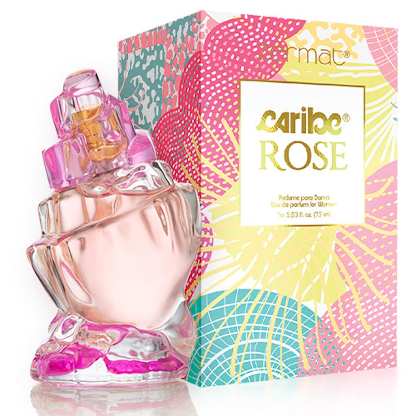 Zermat, Perfume for Women, Caribe Rose, Floral - Fruity Scent 2.53 Fl. Oz
