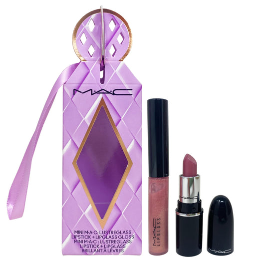 M·A·C Cosmetics Holiday Exclusive Cosmic Kiss Mini Lustreglass Lipstick and Lipglass Duo Set - Syrup/Nymphette