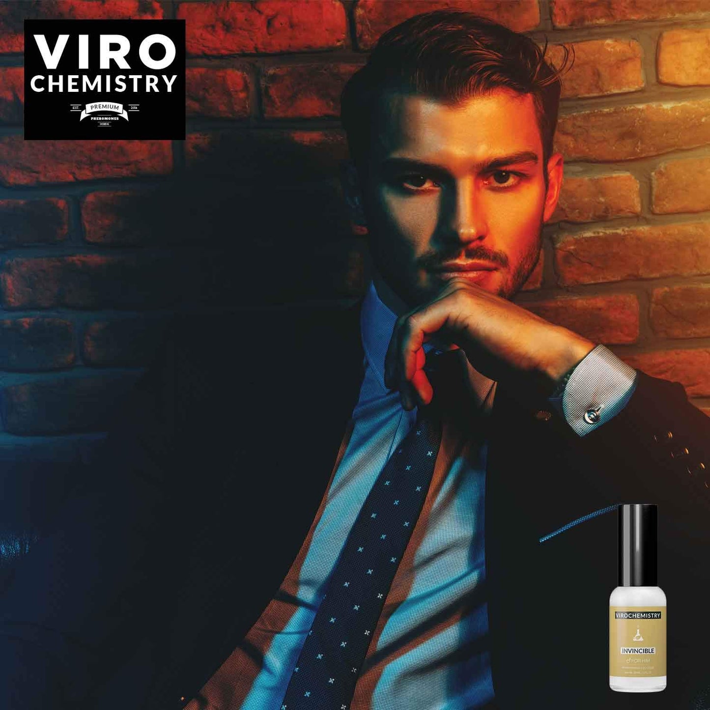 VIROCHEMISTRY Pheromone Cologne, Bold, Extra Strength Formula for Him [Invincible] - 30ml