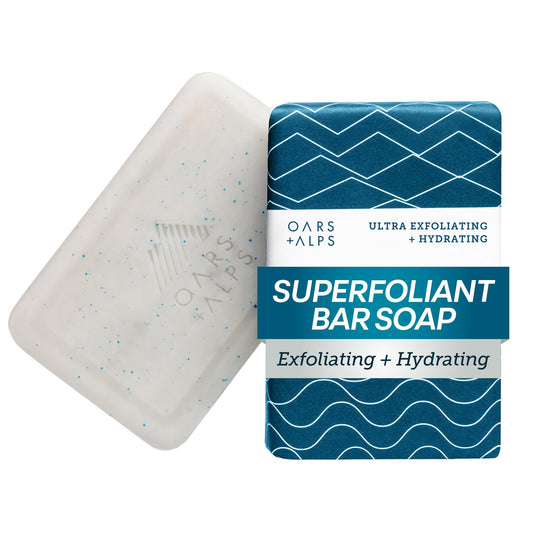 Oars + Alps Exfoliating & Moisturizing Bar Soap for Men, Deep Cleaning Soap, Clean Ingredients, All Skin Types, Jojoba Beads, 1pk Beauty & Personal Care Oars + Alps