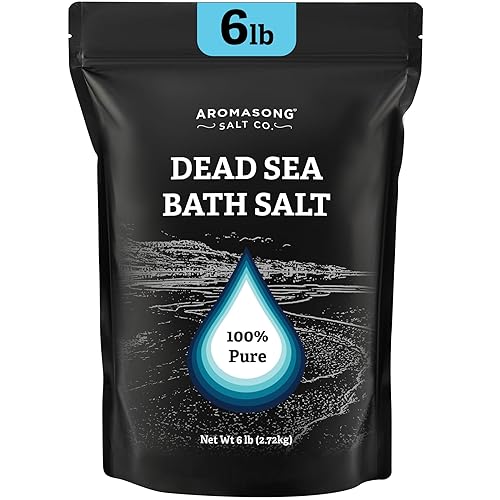 Aromasong Dead Sea Salt Bath Soak 6 Lbs. Bulk Pack - 100% Natural Dead Sea Salts for Soaking, Relaxation, and Detoxification of Skin, Dead Sea Salts