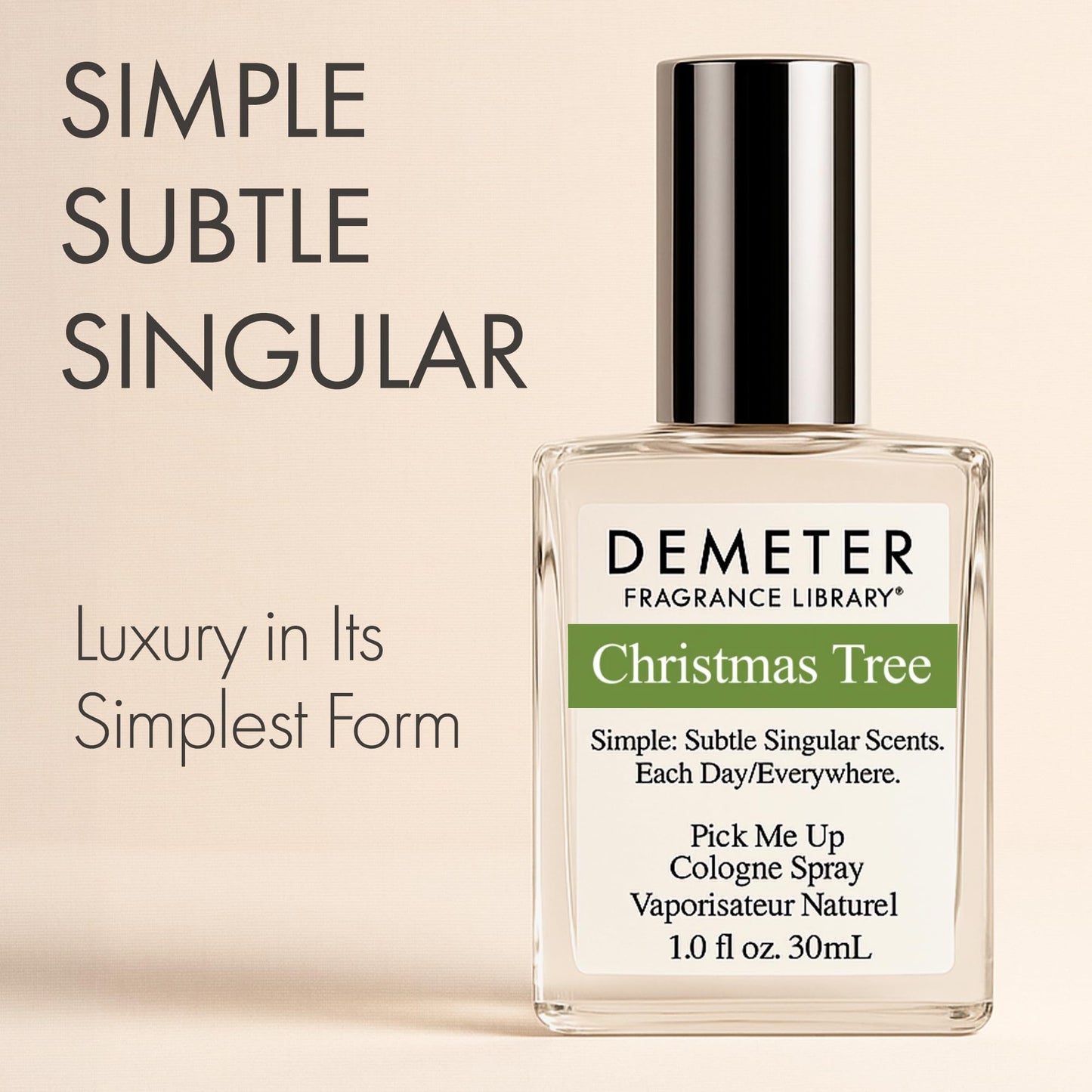 DEMETER Natural Perfume Spray Cologne for Women, Christmas Tree, 1 oz