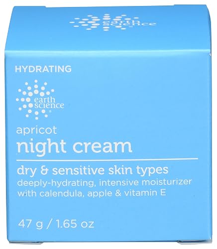 EARTH SCIENCE - Apricot Night Cream with Hydrating Apricot and Vitamin E for Dry Skin (1.65 oz)