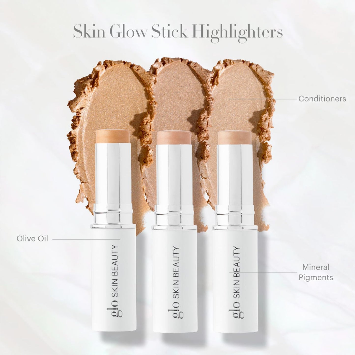 Glo Skin Beauty Skin Glow Stick Highlighter (Rosé) - Powered by Hydrators, Mineral Pigments & Mica for an Illuminated Glow - Clean Mineral Cream