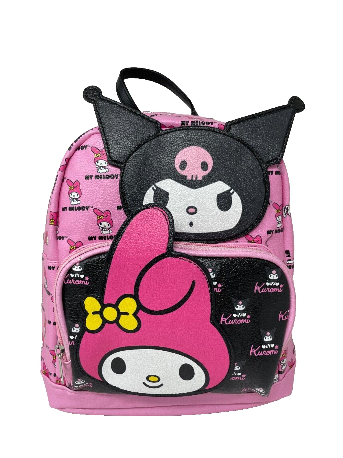 Fast Forward Hello Kitty My Melody All Over print 10" Mini Deluxe Backpack with 1 Front pocket- C6CMH3WN