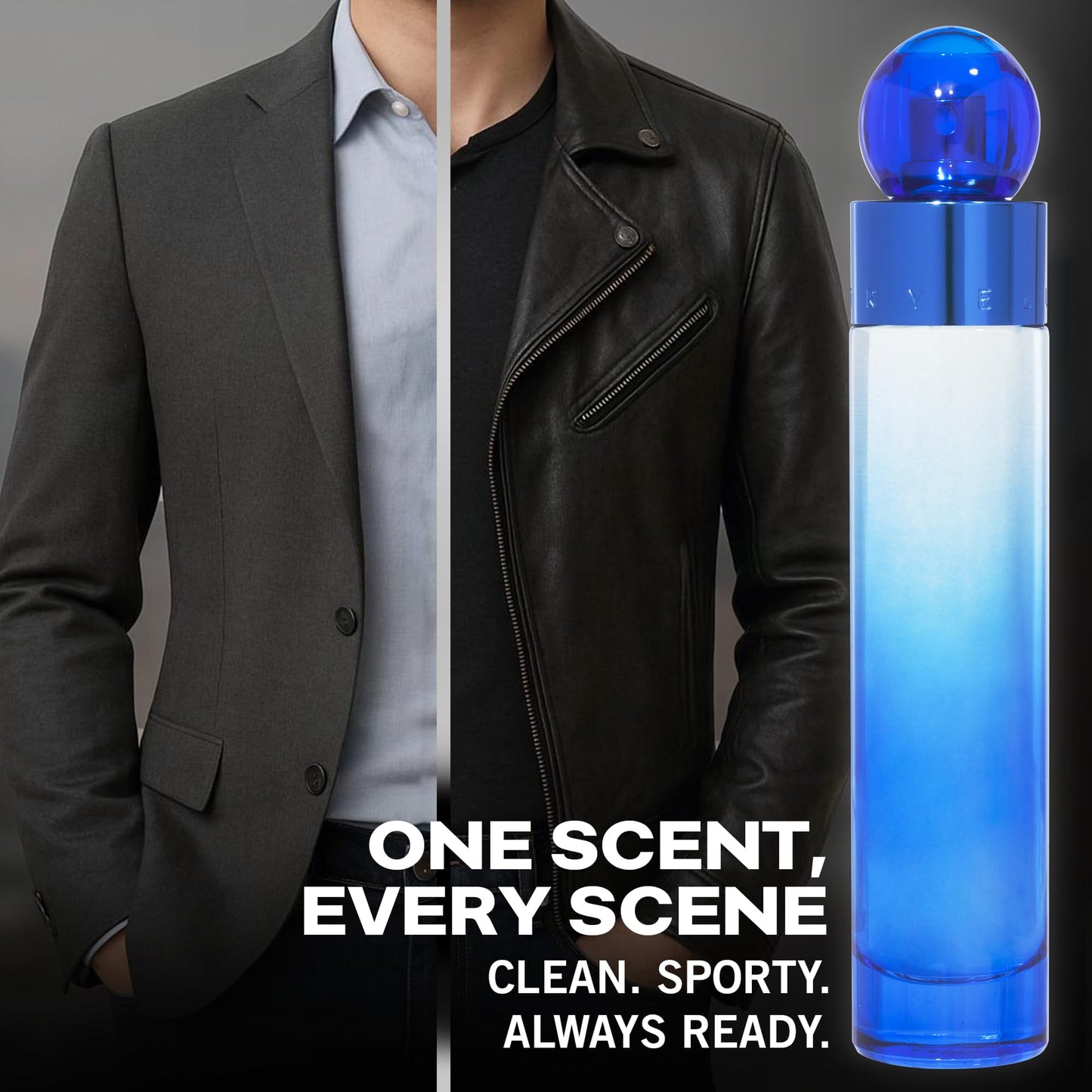 Perry Ellis 360° Very Blue Gift Set - 3.4 fl oz Eau de Toilette, 3 oz Shower Gel, 6 oz Body Spray, .25 fl oz EDT Mini Travel Spray - fresh, aquatic,