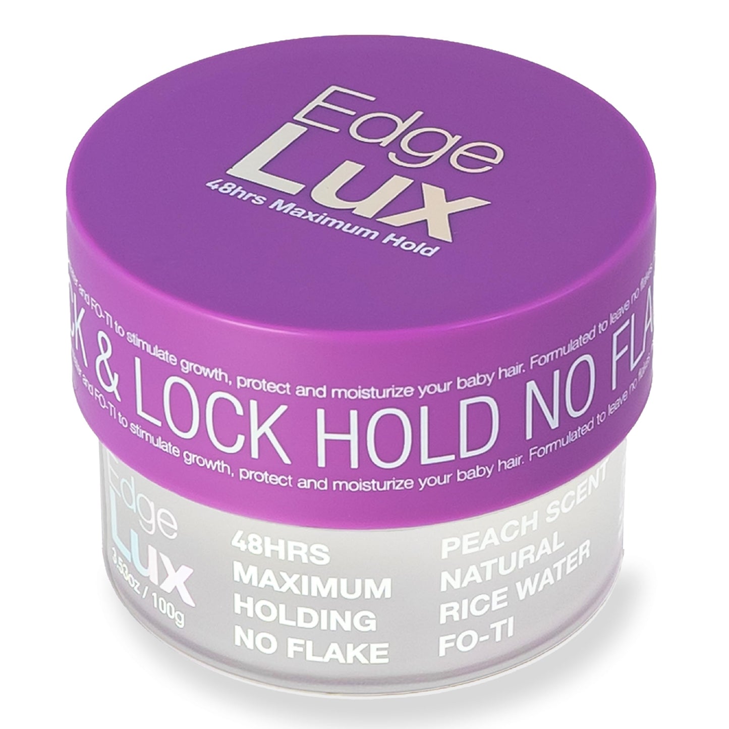 Lux Collection Edge Control Gel for 4C Hair - 48 Hour Maximum Hold Edge Control, Edge Lux with Castor Oil, Keratin & Biotin, Non-Flaking Styling Gel