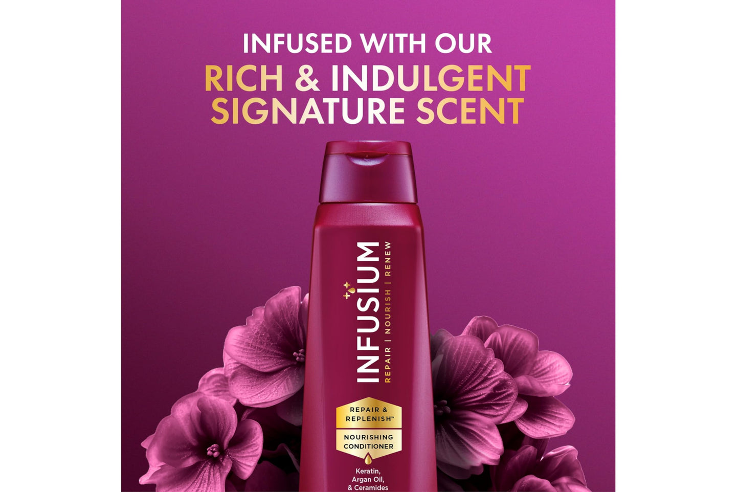 Infusium Professional Treatments Haircare - Moisturize + Replenish With Avocado & Olive Oils - Shampoo & Conditioner Set - Net Wt. 13.5 FL OZ (400 mL)