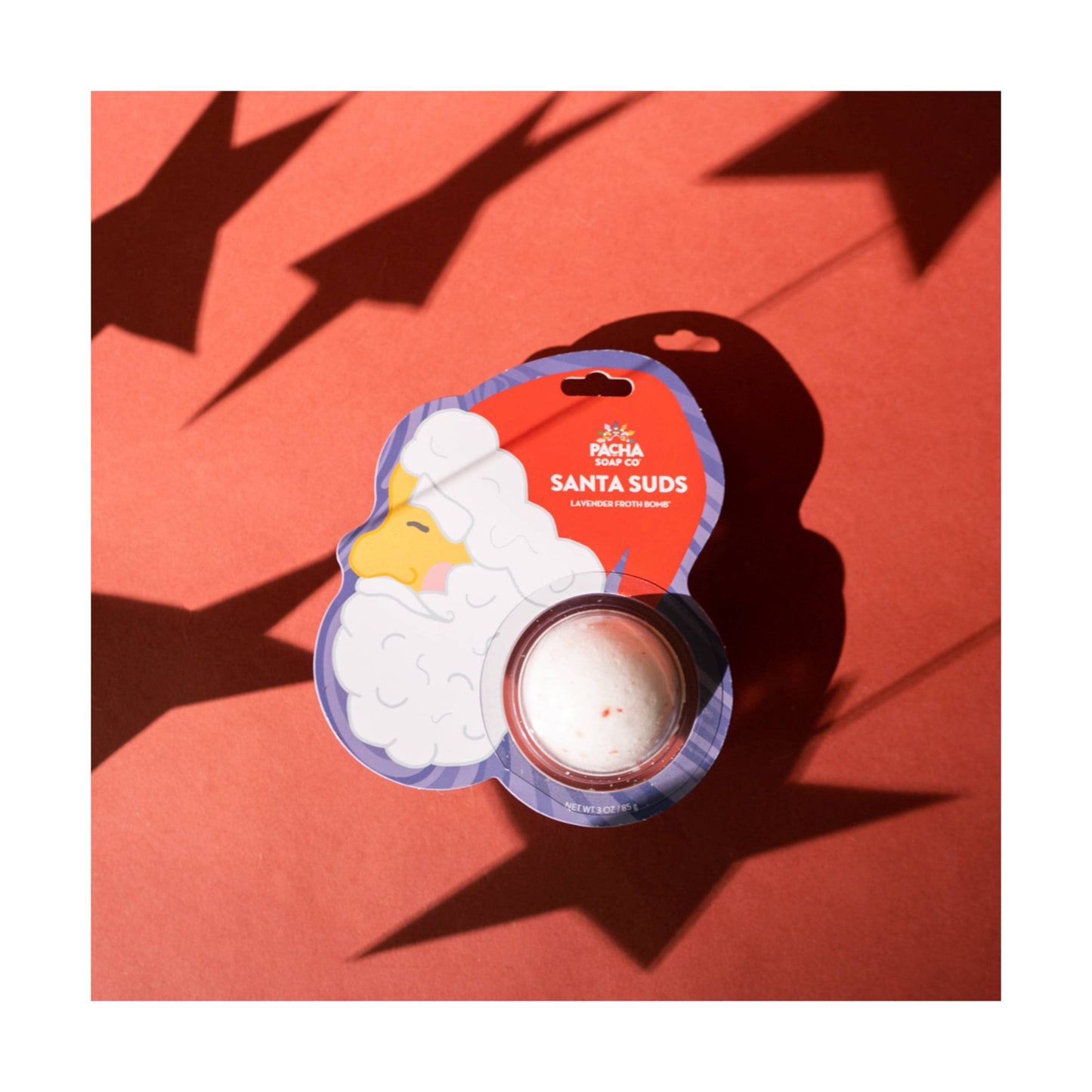 PACHA SOAP Santa Suds Froth Bomb Card, 3 OZ