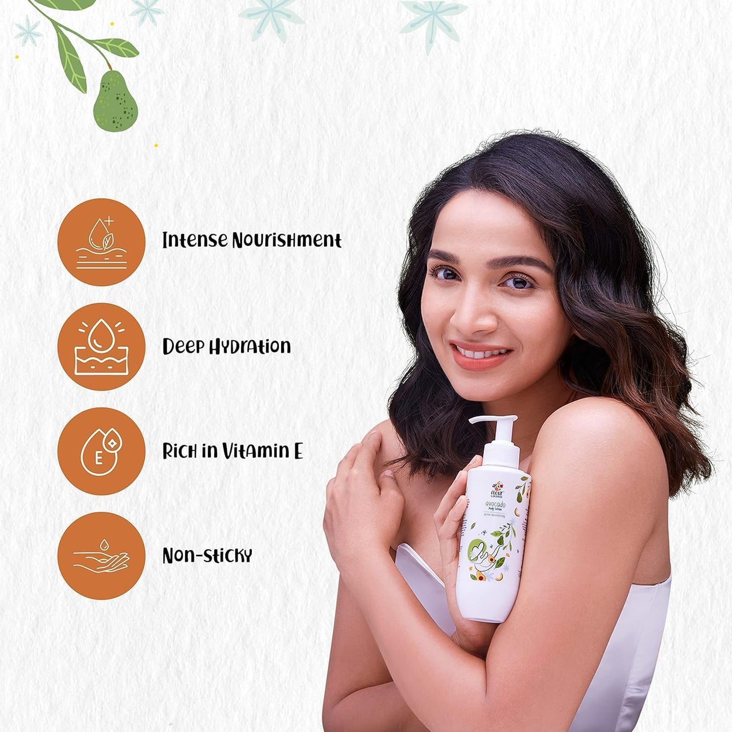 OTAA Avocado Moisturising Body Lotion with cocoa butter & Vitamin-E - Sulphate & Paraben Free -250 ml