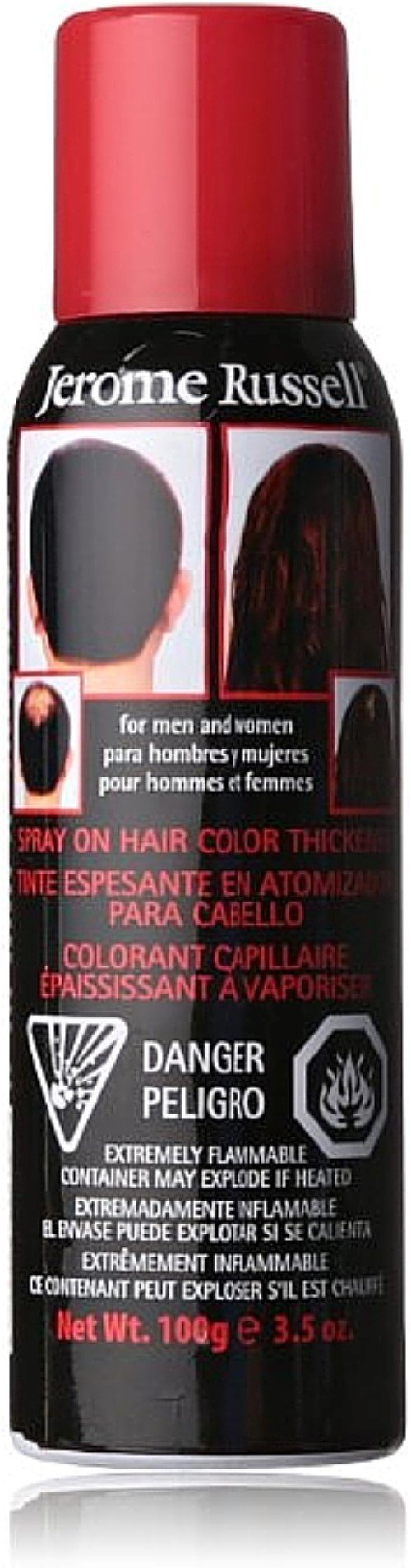 Jerome Russell Hair Color Thickener for Thinning Hair, Black 3.5 oz (Pack of 4) Beauty & Personal Care Jerome Russell