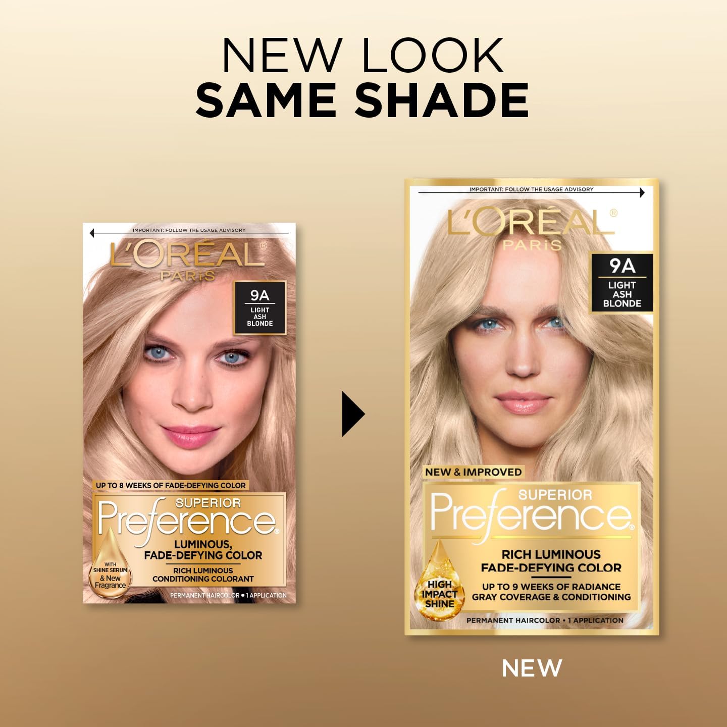 L'Oreal Paris Superior Preference Fade-Defying Color + Shine System, 9A Light Ash Blonde(Packaging May Vary)