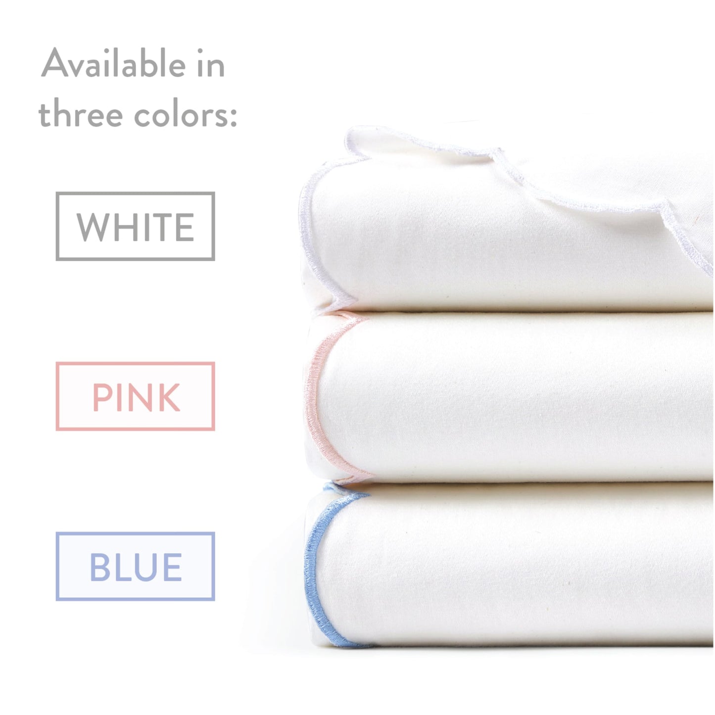 Peri Home King Size Pillow Cases, 2 Pack, Breathable Soft 300 TC 100% Cotton with Embroidered Scalloped Edge, Set of 2 Pillowcases, King, White with