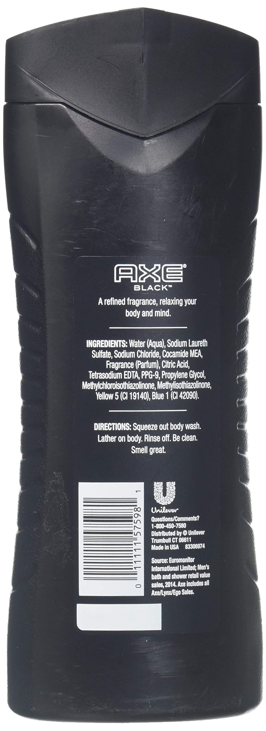 Axe Body Wash Black Frozen Pear And Cedarwood 12Hr 16 Ounce (Pack of 2)