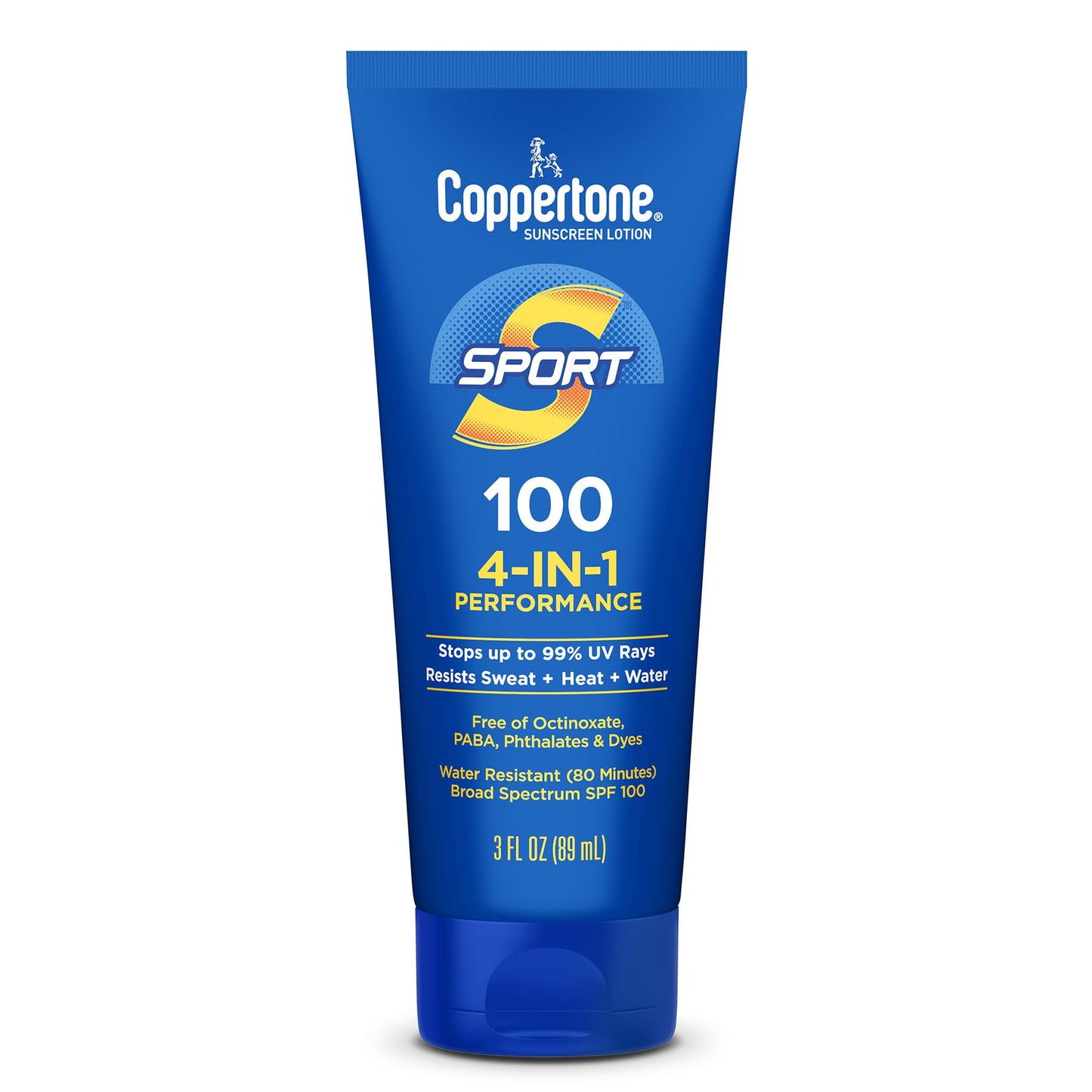 Coppertone SPORT Sunscreen Lotion Broad Spectrum SPF 100 (3 Fluid Ounce) (Packaging may vary)