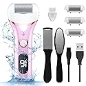 Electric Foot Callus Remover, Rechargeable Portable Electronic Foot File Pedicure Kits, Waterproof Foot Scrubber File, Professional Pedicure Tools