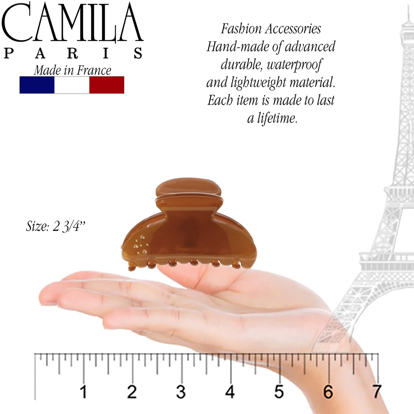 Camila Paris CP3426 French Hair Clip for Women, Girls Hair Claw Clips Jaw for Thick Hair for Long Curly Wavy Hair Fashion Styling Hair Accessories
