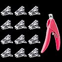 12Pcs Nail Tips Clip for Quick Building Polygel Nail Clips for Polygel Finger Nail Extension Manicure Nail Art Tool with 1Pcs False Nail Tip Trimmer