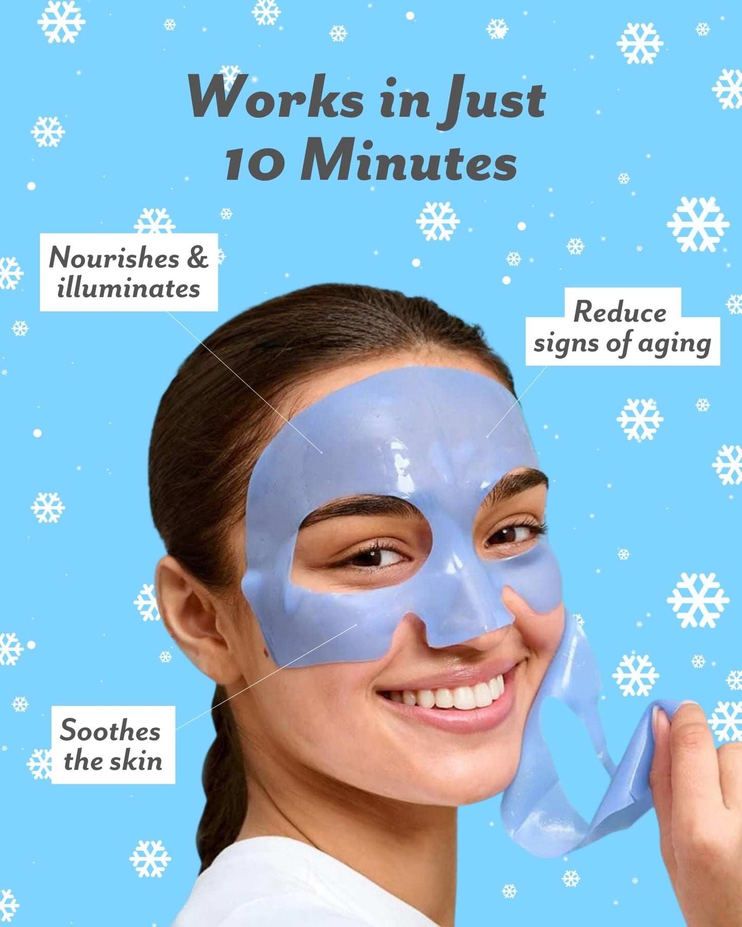 Patchology Iced Cooling and Firming Hydrogel Masks with Peptides, Cloudberry Oil and Bakuchiol. Facial Sheet Mask designed to firm skin and soothe