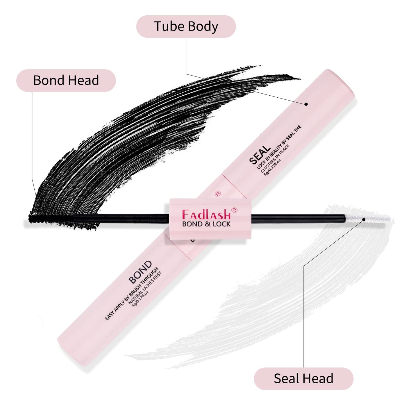 Lash Bond and Seal Cluster Lashes Glue DIY Lash Extension Kit Lash Clusters Glue Individual Lashes Strong Hold 48-72 Hours DIY Eyelash Extension Kit