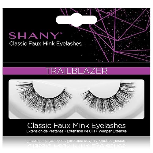 SHANY Classic Faux Mink Eyelashes - Durable Single Pair 3D Reusable Fluffy and Soft Strip Lash with Medium Volume - TRAILBLAZER