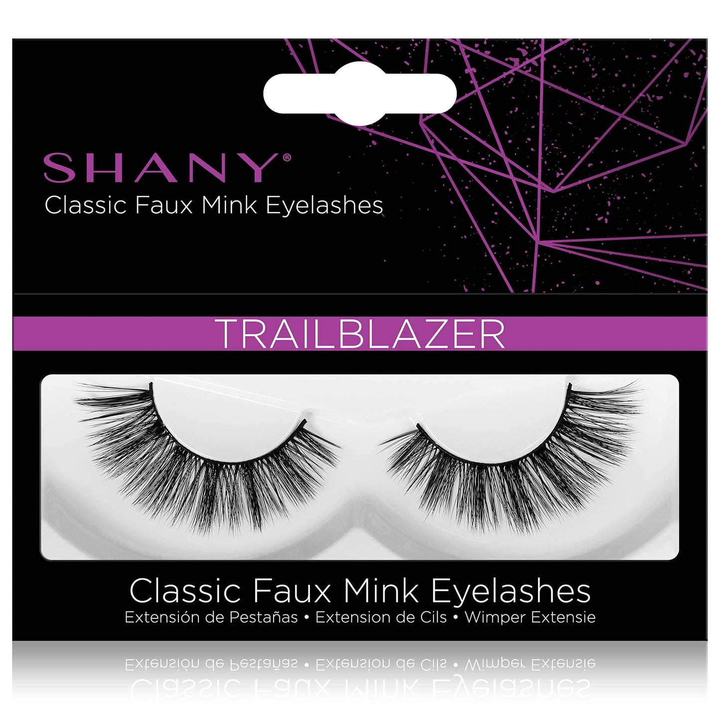 SHANY Classic Faux Mink Eyelashes - Durable Single Pair 3D Reusable Fluffy and Soft Strip Lash with Medium Volume - TRAILBLAZER