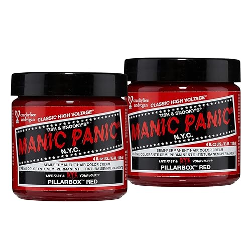 MANIC PANIC Classic Pillarbox Red Semi Permanent Hair Color - True Red Hair Dye for Women & Men That Lasts 4-6 Weeks - Vegan, Ammonia & Cruelty-Free