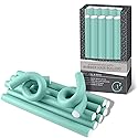 My Beauty Spot Flexi Rods Foam Hair Rollers 1" Diameter Professional Salon Quality 10 Pcs Rubber Hair Rollers for Long, Medium and Short Hair (Blue)