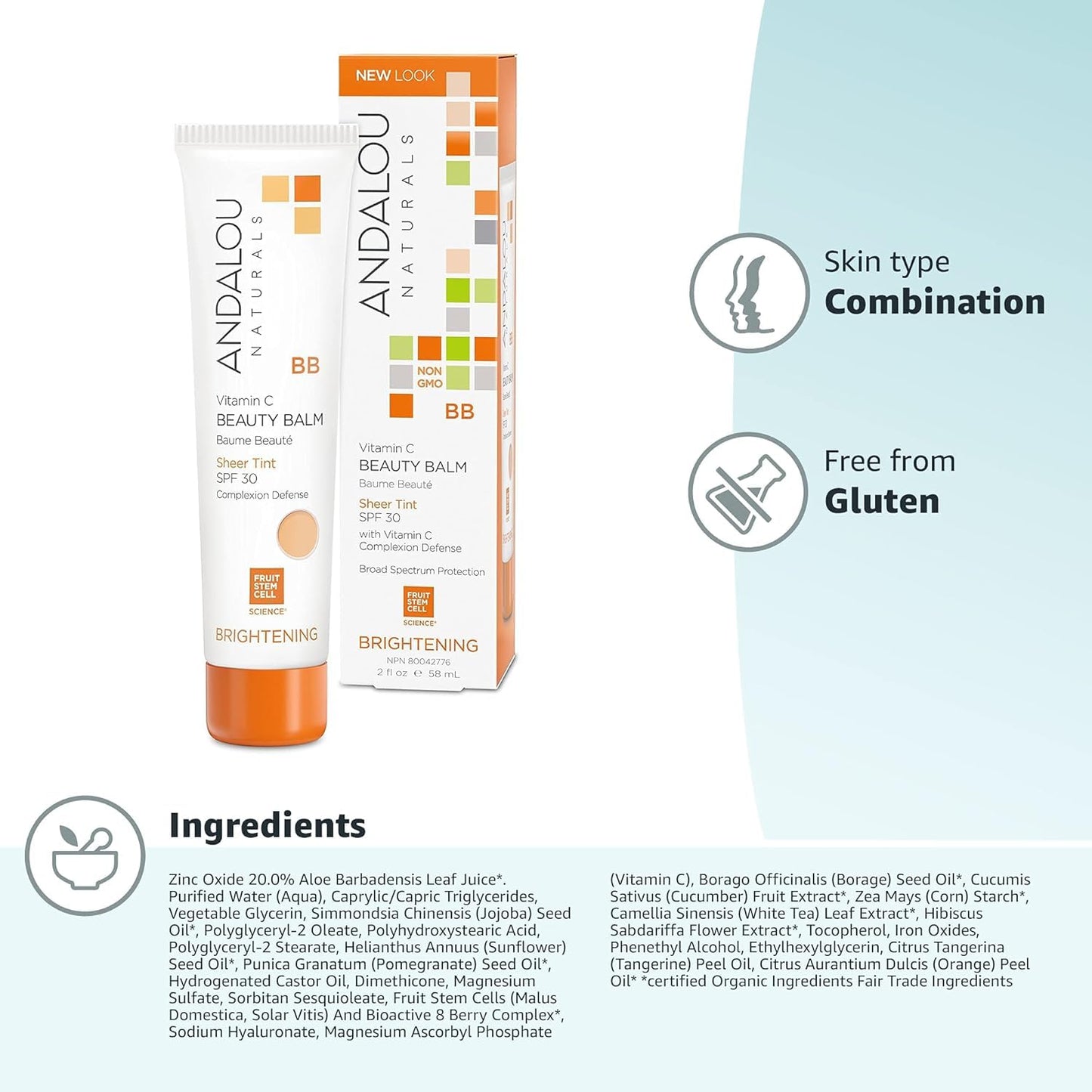 Andalou Naturals Balm Beauty All In One Sh