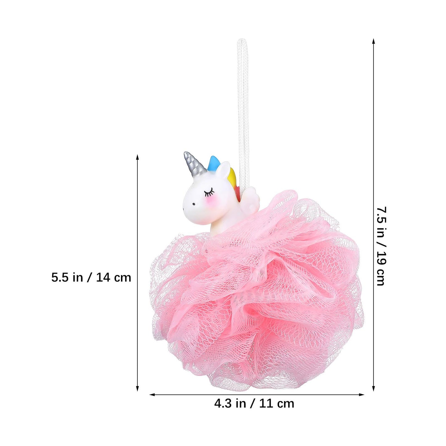 WRITWAA Shower Loofah 2 Pack Unicorn Kids Bath Sponge Body Scrubber Bathing Ball Loofah Sponge for Kids Girls Boys Bathing Use Beauty and Personal Care WRITWAA