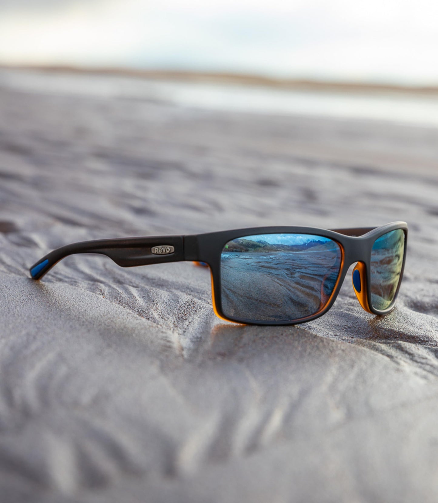 Revo Sunglasses Crawler: Polarized Performance Rectangle Sport Wrap Frame, Matte Tortoise Frame with Drive Lens