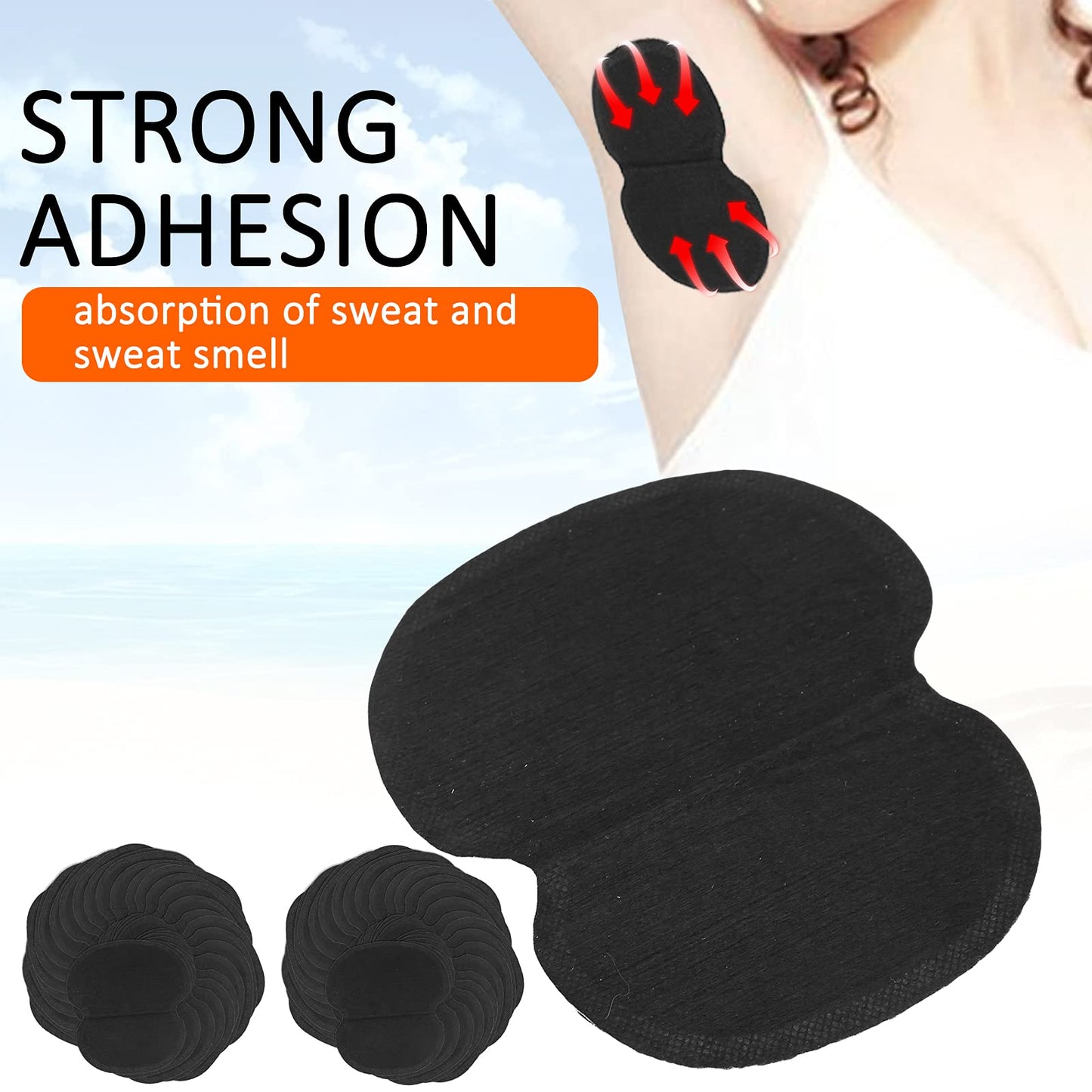 Underarm Sweat Pads, Armpit Sweat Pads for Women and Men, 60Pcs Underarm Pad Underarm Armpit Sweat Pads Non Woven Fabric Comfortable Unflavored Non Beauty and Personal Care Miskall