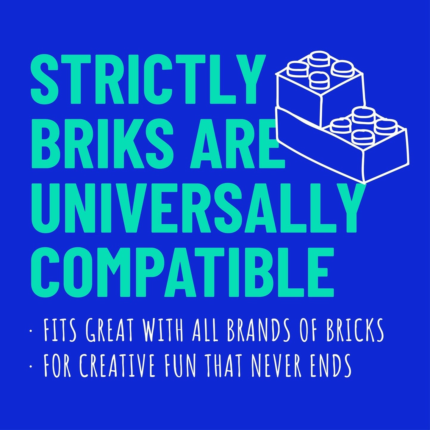 Strictly Briks 12pk Stackable Baseplates 6x6 – Compatible with Lego, 20x20 Stud Classic Building Plates, Double-Sided, 12 Nature Colors
