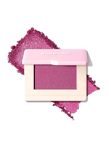 SHEGLAM Dream Touch Blush Shimmer Finish Blends Seamlessly Lightweight, Smooth, Blendable, Long-lasting Powder Blush-020 Knock Out