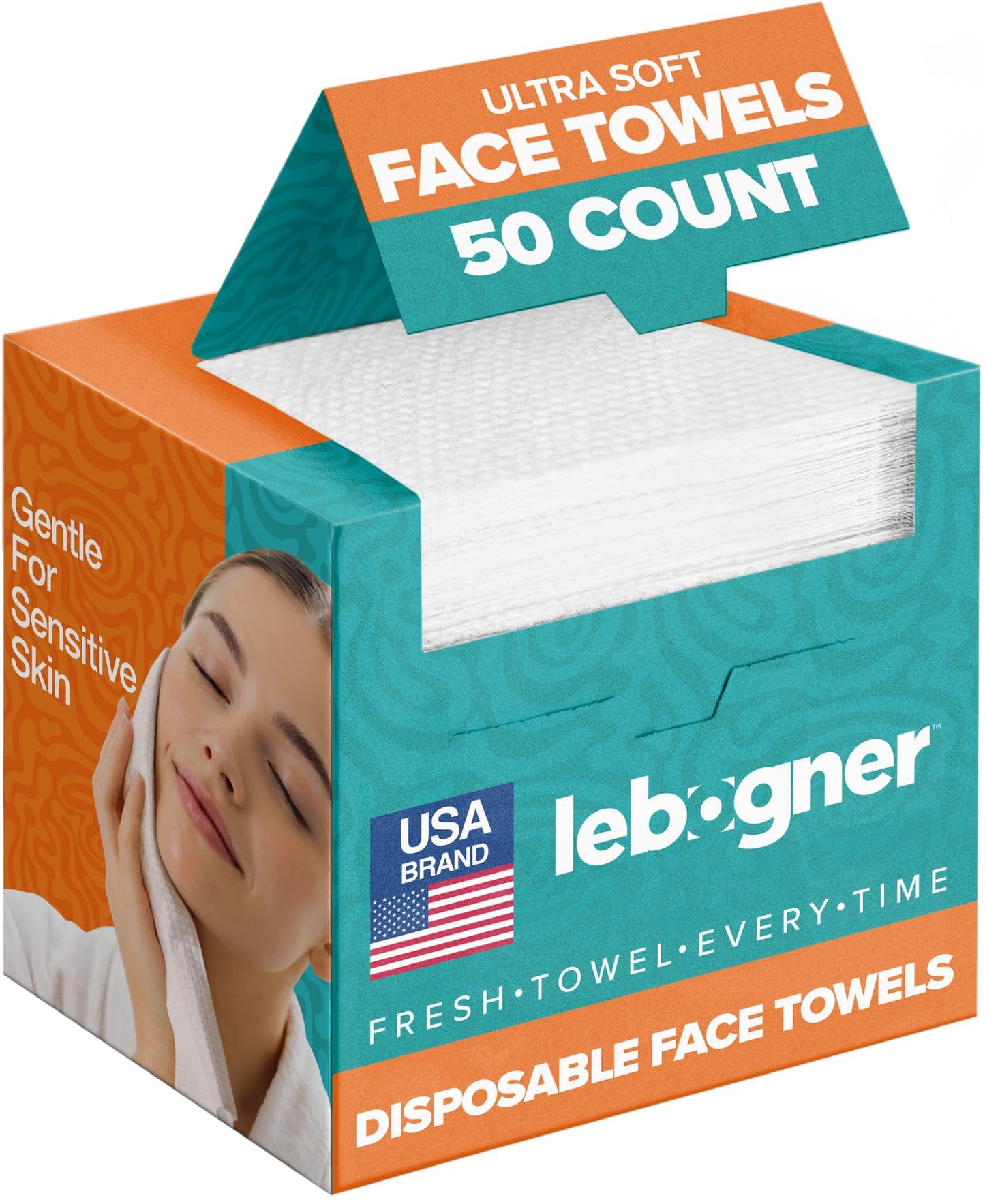 Face Towels - Ultra Soft and Thick Disposable Face Towelettes for Women - Biodegradable Facial Towels for Sensitive Skin - Face Cleansing, Makeup