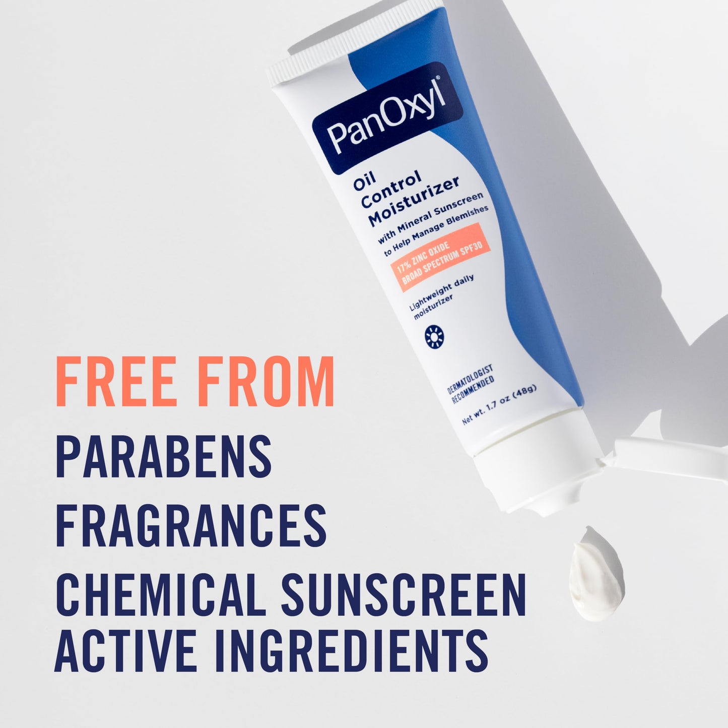 PanOxyl AM Oil Control Moisturizer, NEW Sheer Formula, Absorbs Excess Oil and Reduces Shine, with Mineral Sunscreen for Acne Prone and Oily Skin - SPF