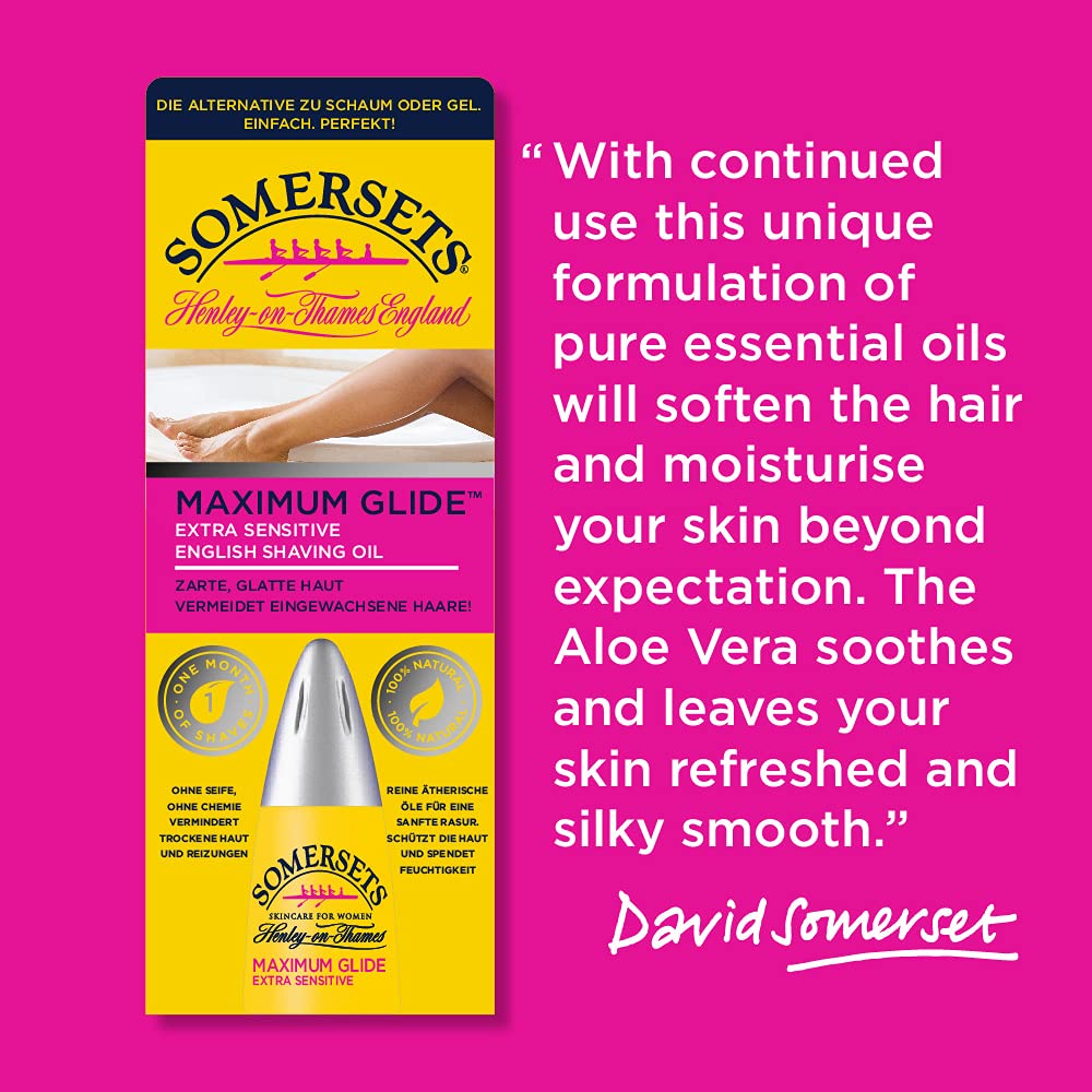 Somersets Maximum Glide Extra Sensitive English Shaving Oil 15 ml Beauty and Personal Care Somersets
